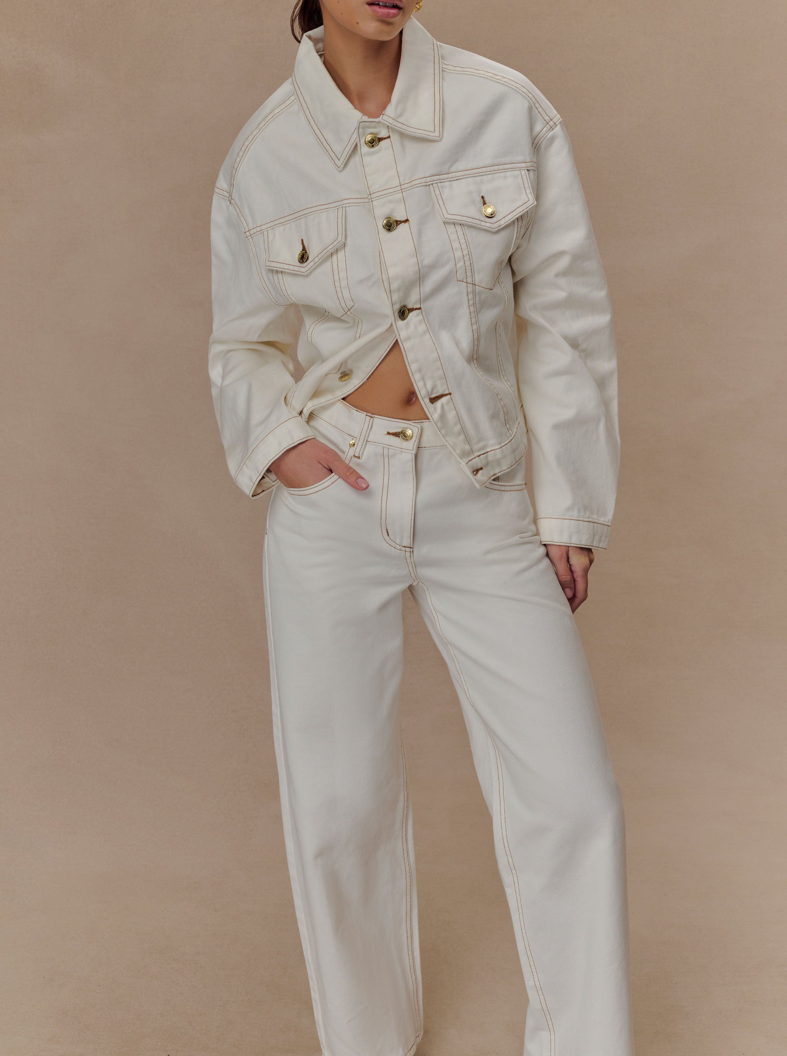 White Mid Rise Denim Jeans