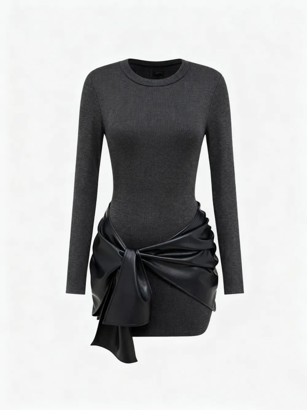 Women's Patchwork Knot Side Dress