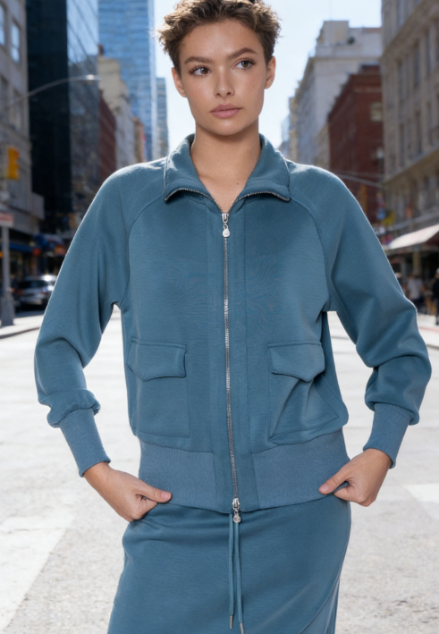 Mina Zip Up Jacket (Sage)