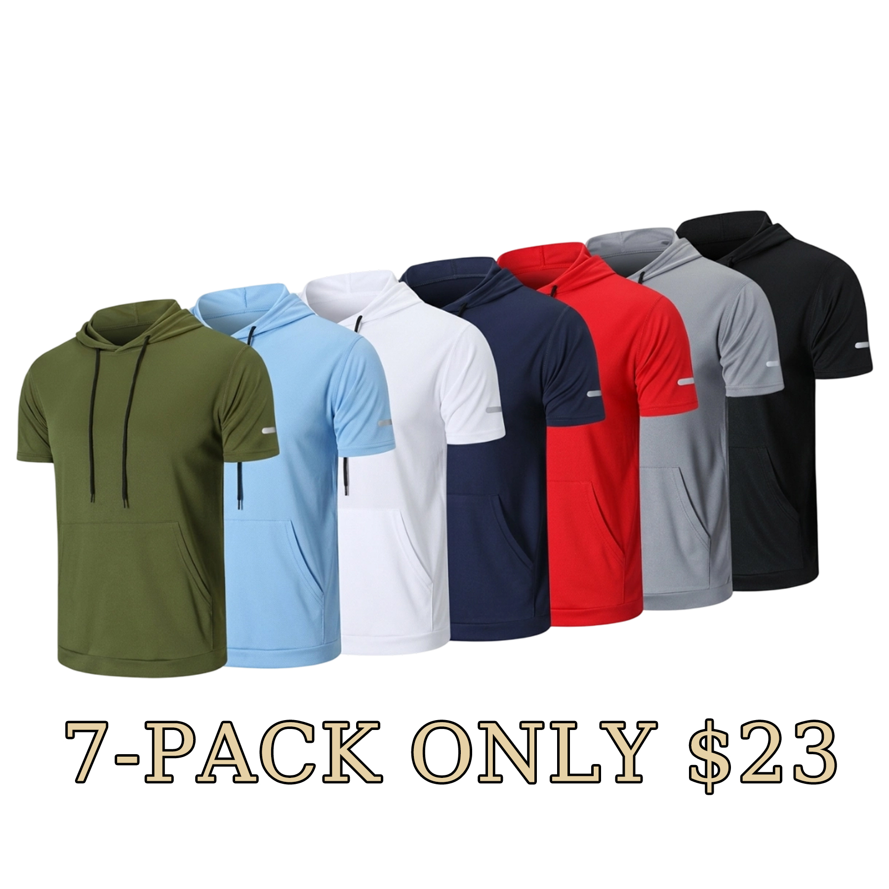 Men’s Quick-Dry Hooded Workout T-Shirt – Lightweight Performance Tee