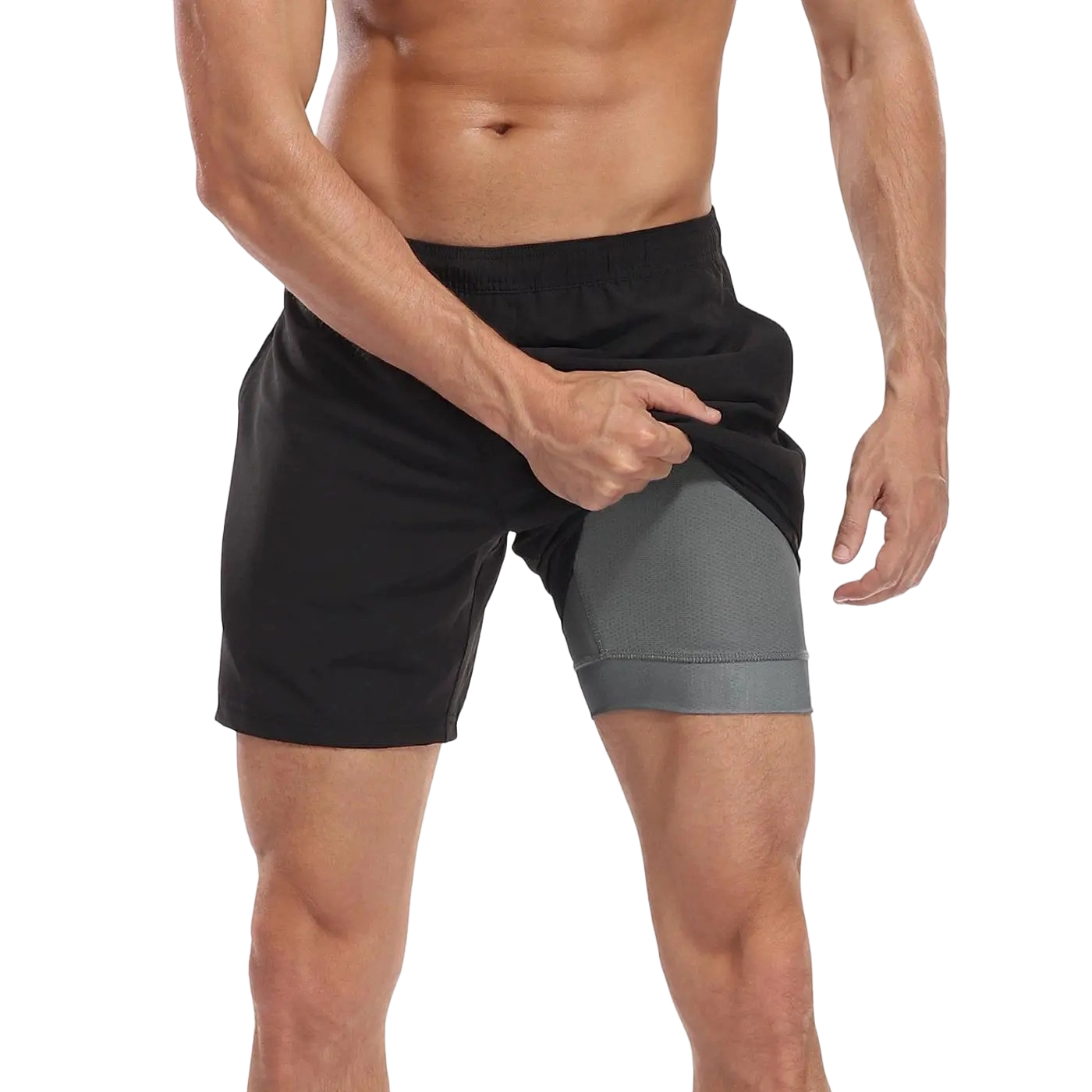 Men’s Swim Trunks with Compression Liner – Quick Dry Performance Shorts