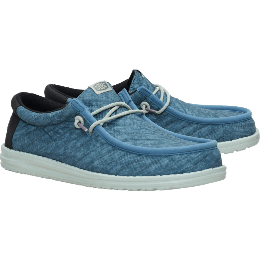 Wally Washed Quilt - Stormy Blue/Multi