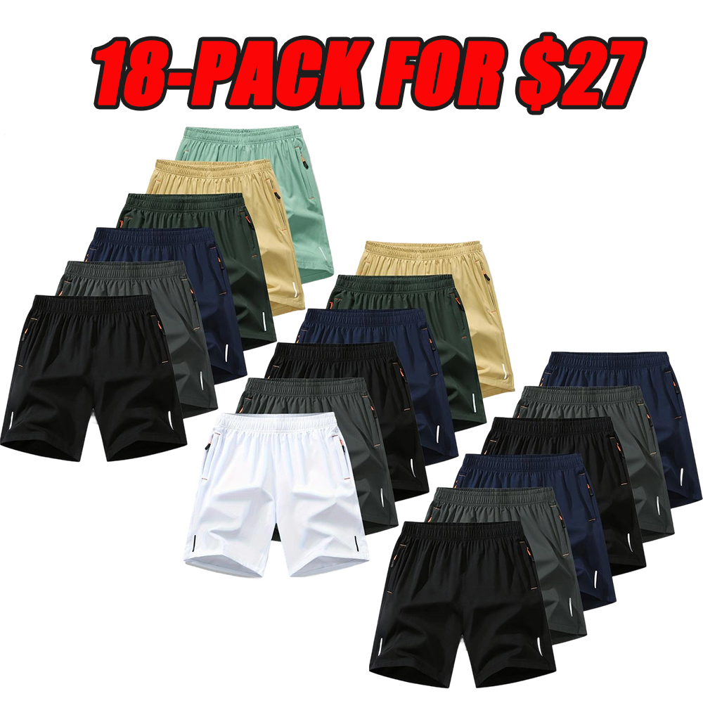 6-piece set shorts for men Summer men's casual quick drying shorts, sports and casual jogging