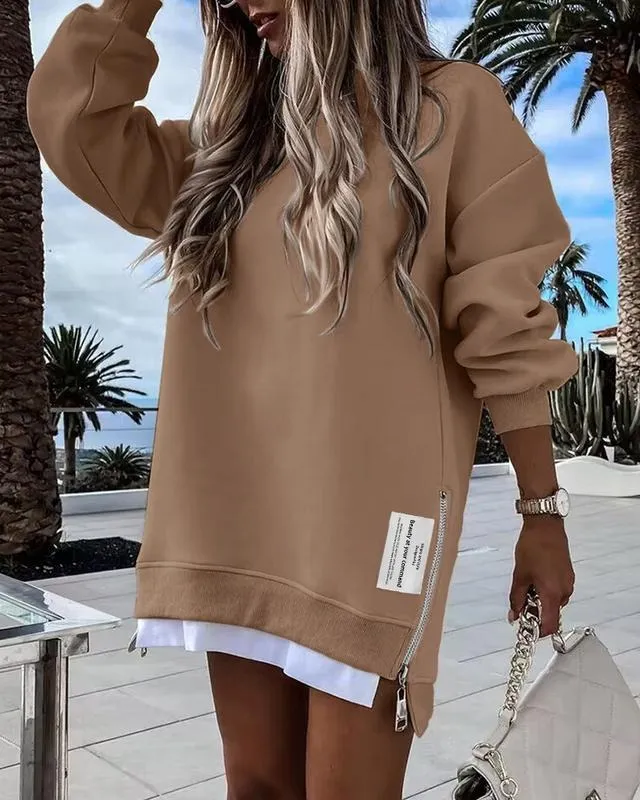 Womens Long Sleeve Pullover Sweatshirt