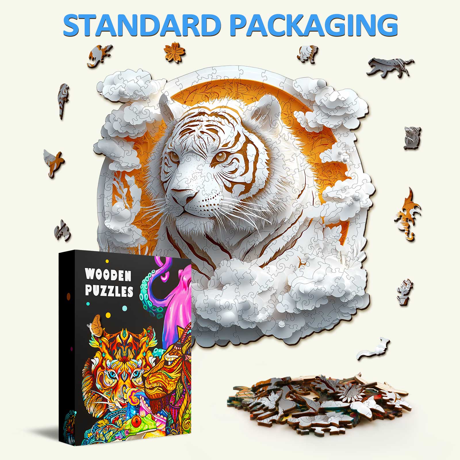 Paper Tiger Wooden Jigsaw Puzzle