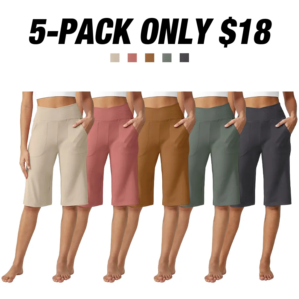 Loose High-Waist Casual Cropped Yoga Pants(New Arrivals)