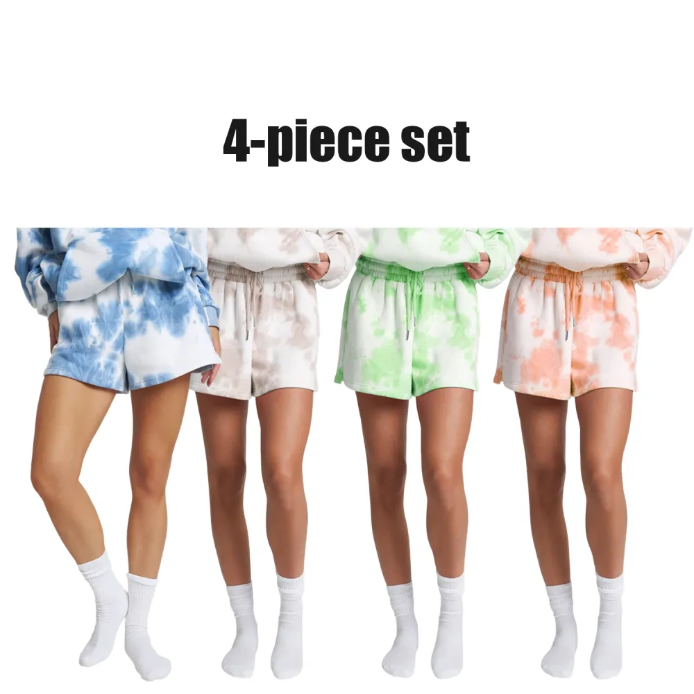 Tie-dye unisex shorts
