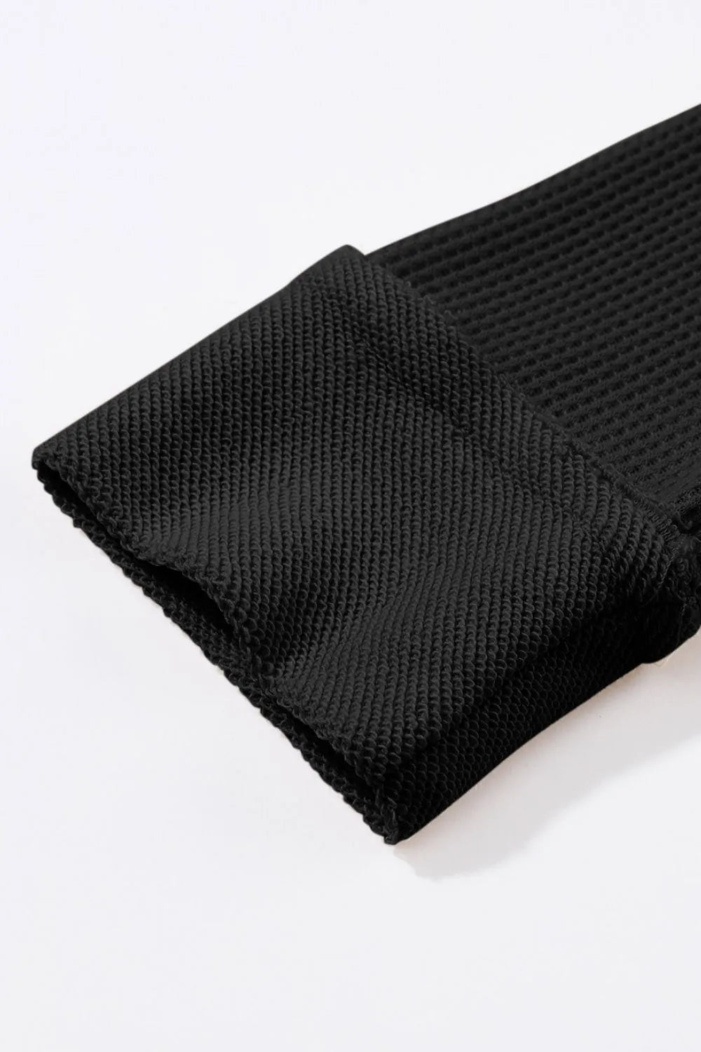 Waffle Knit Button Front Dress