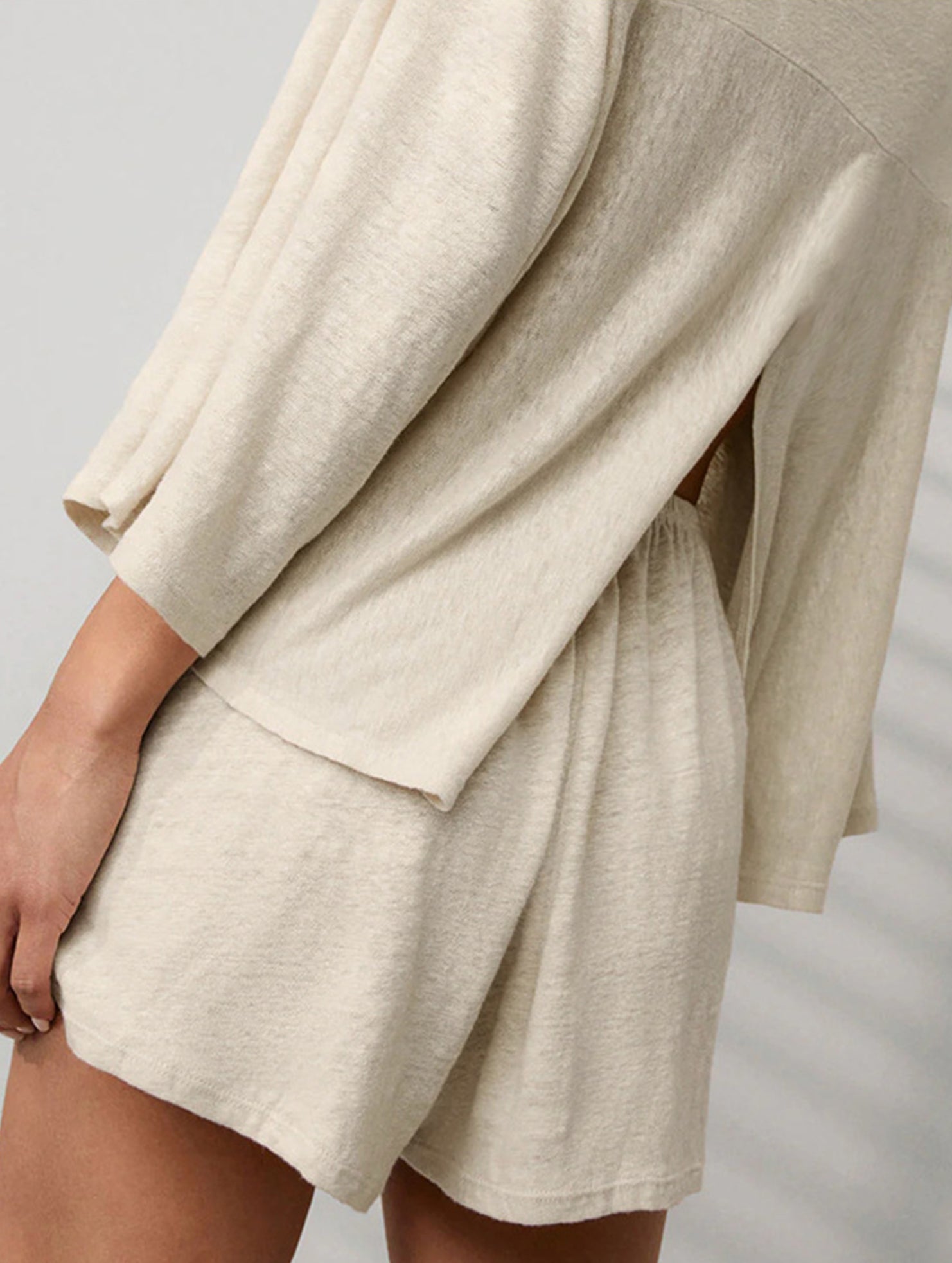 Tencel Linen Lounge Tee Shorts Set_CWSTB01060