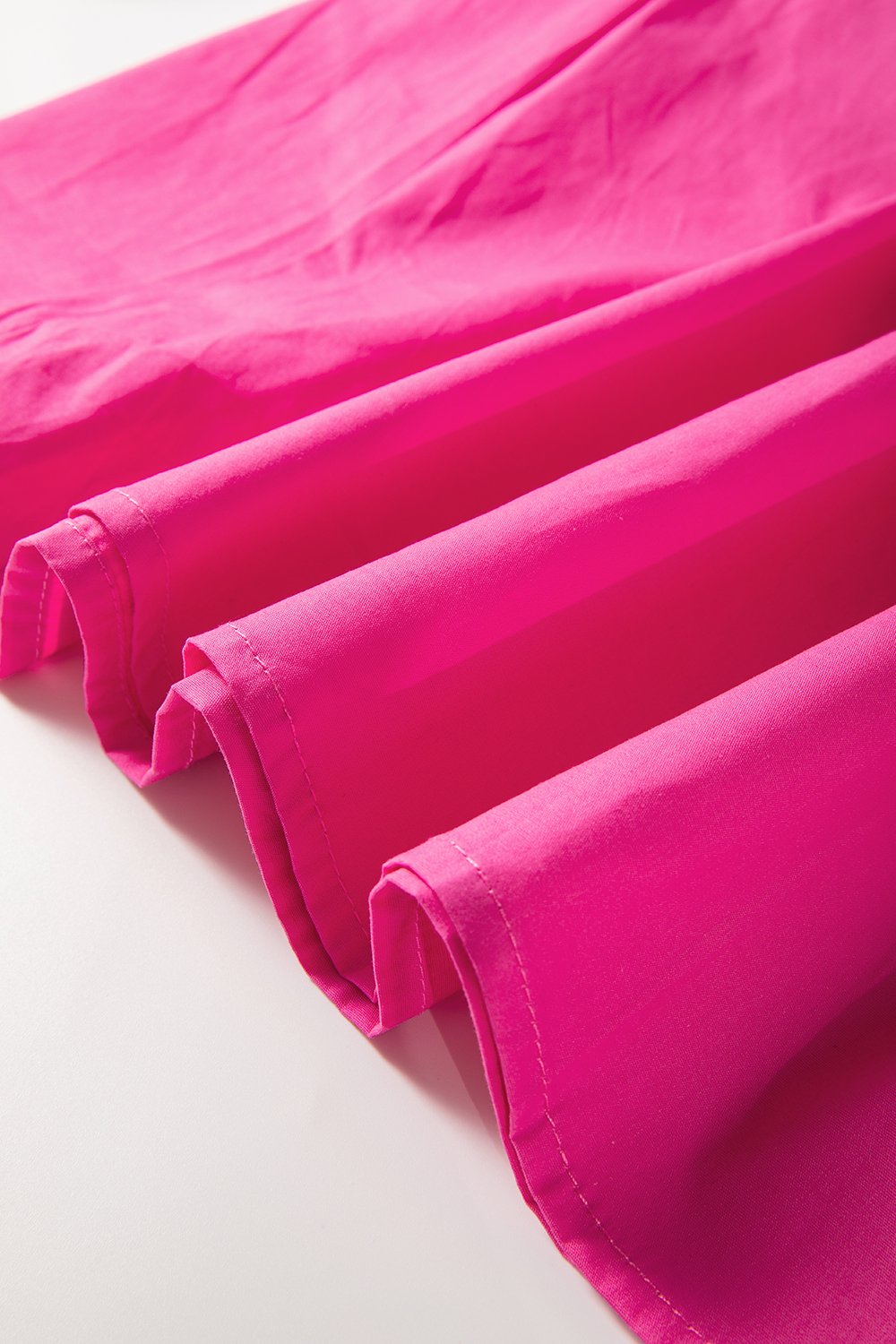 Puff Sleeve Tie Front High Waist Mini Dress