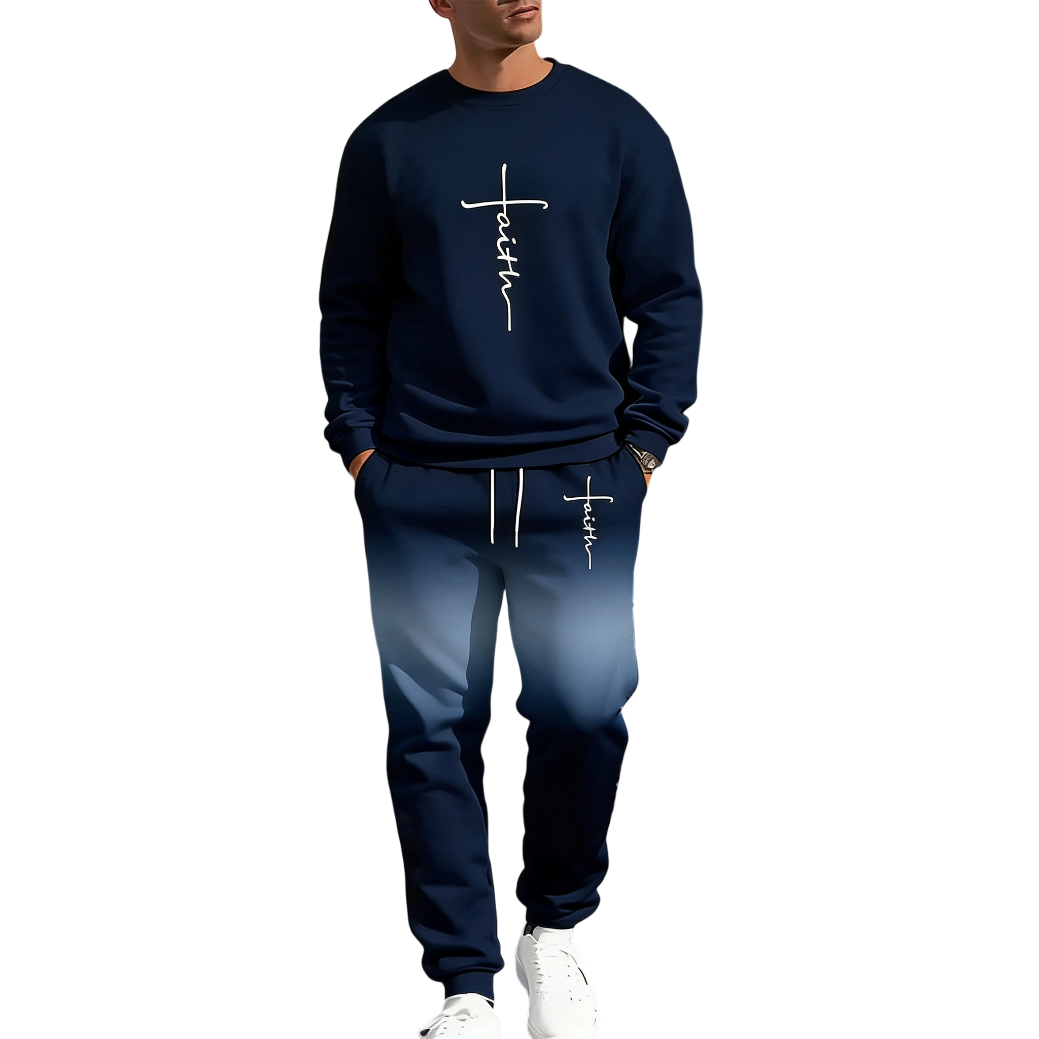 Men’s Casual Long Sleeve Sports Suit Set