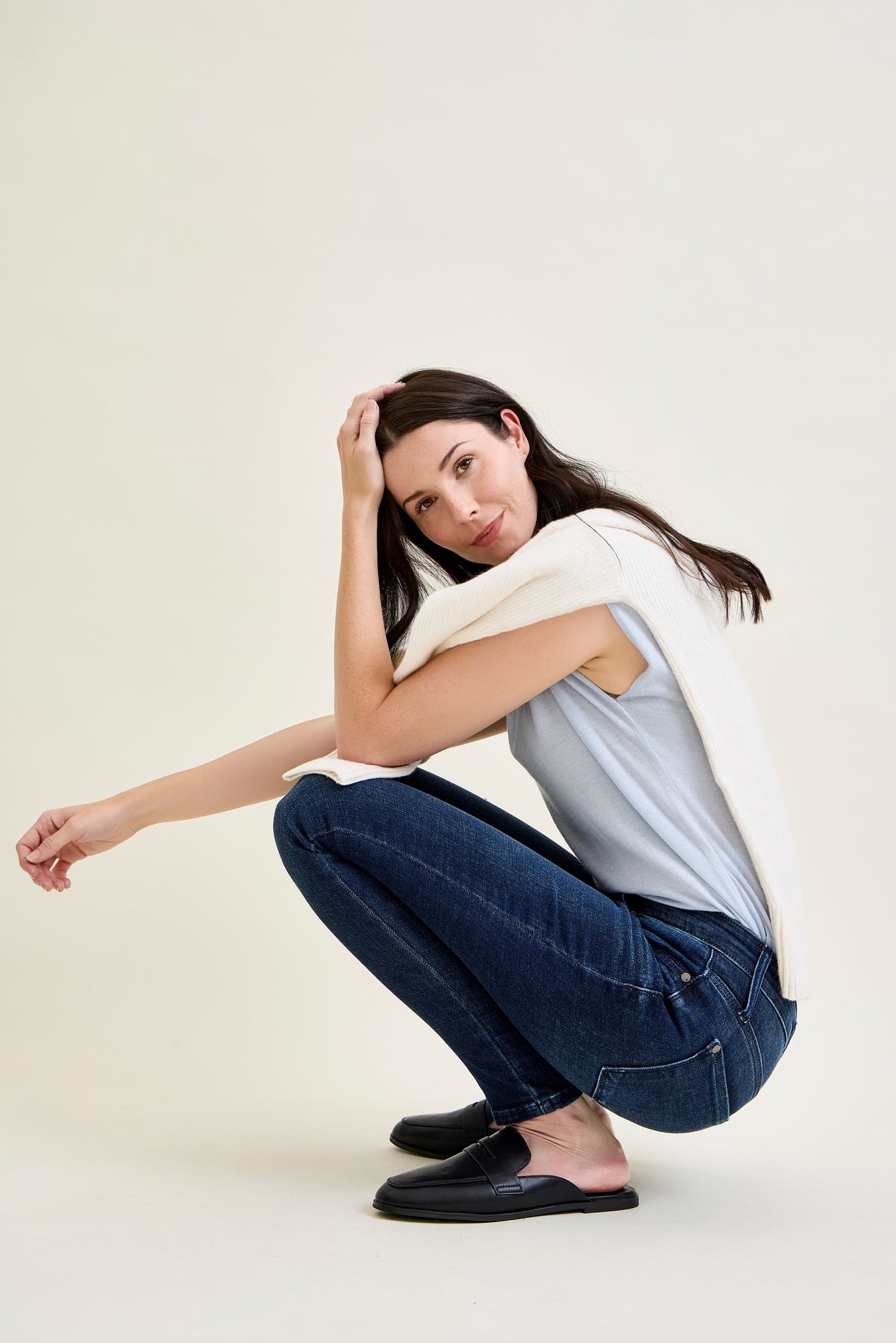 Gia High Rise Super Dark Skinny Jeans