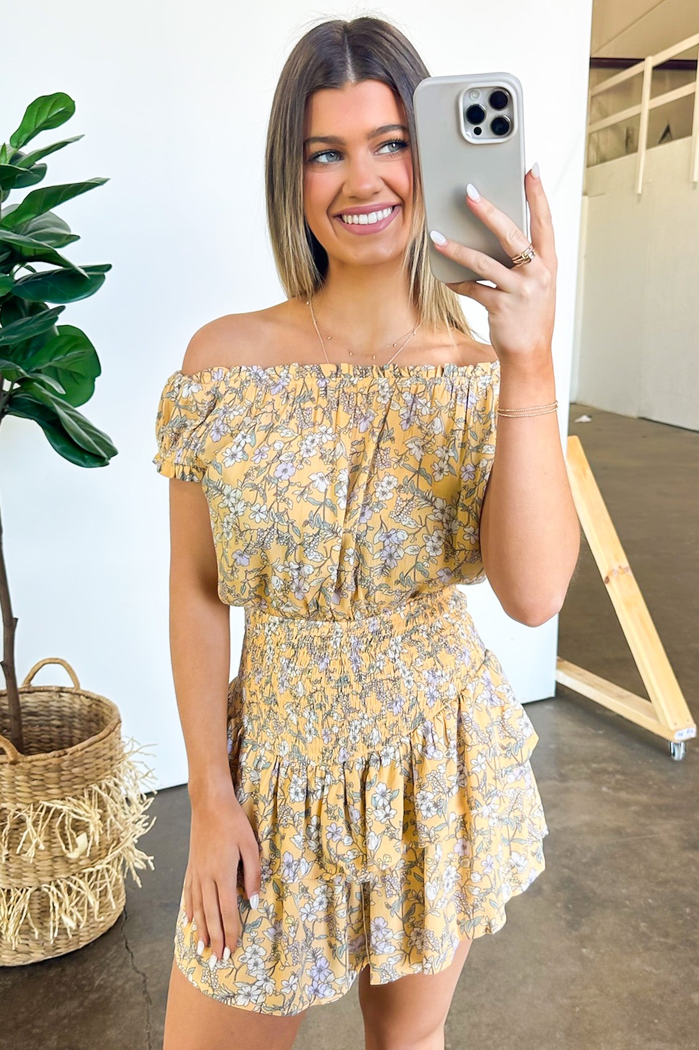 Floral Smocked Romper