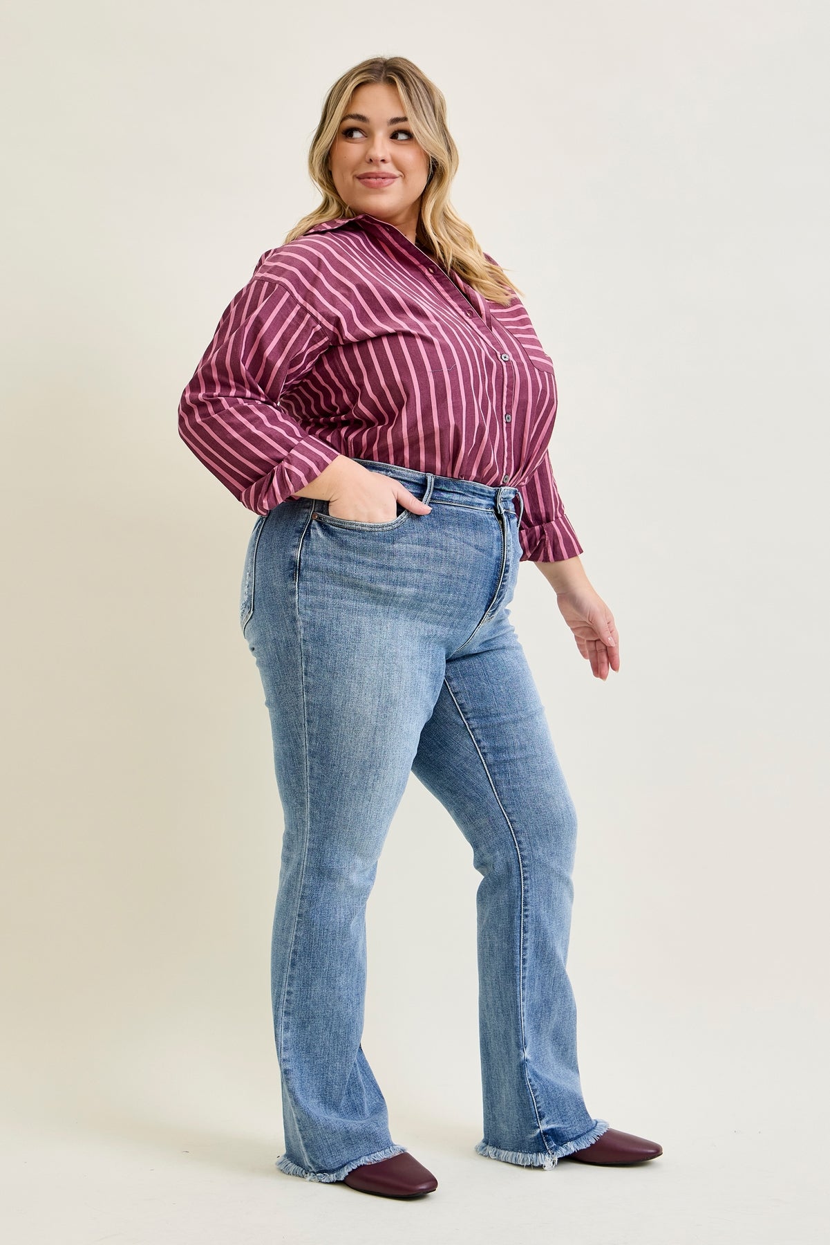 Daisy Bootcut with Fray Hem - PLUS