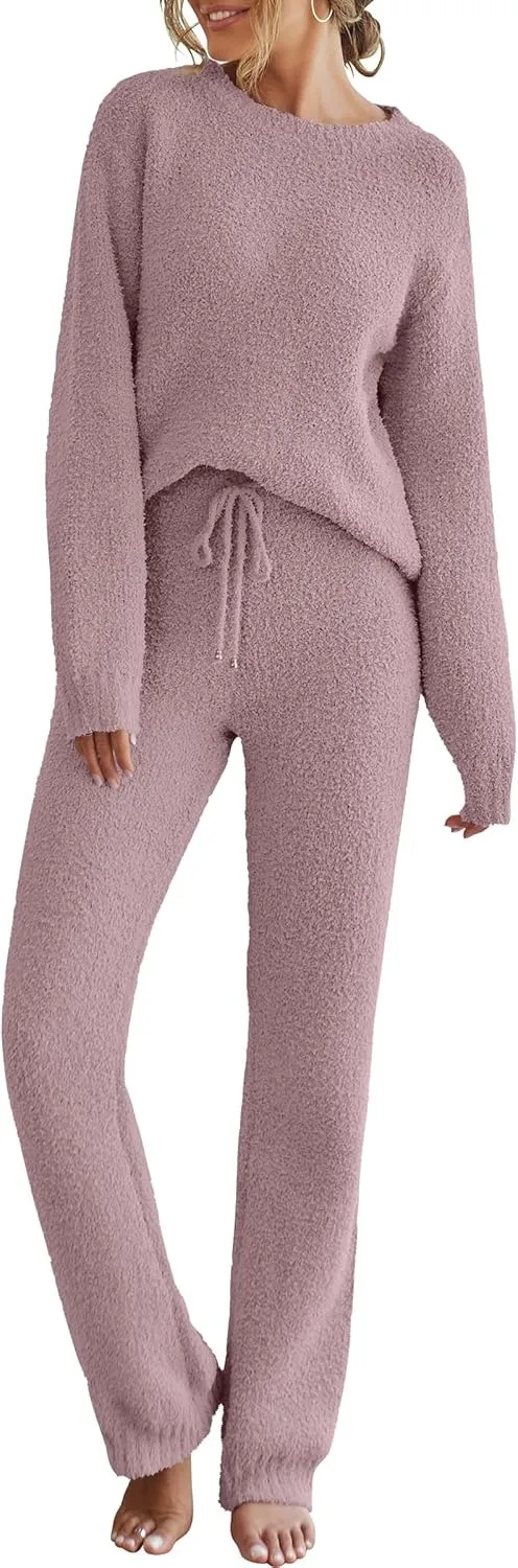 Womens Pajama Sets 2025 Fall Lounge Sweater Set