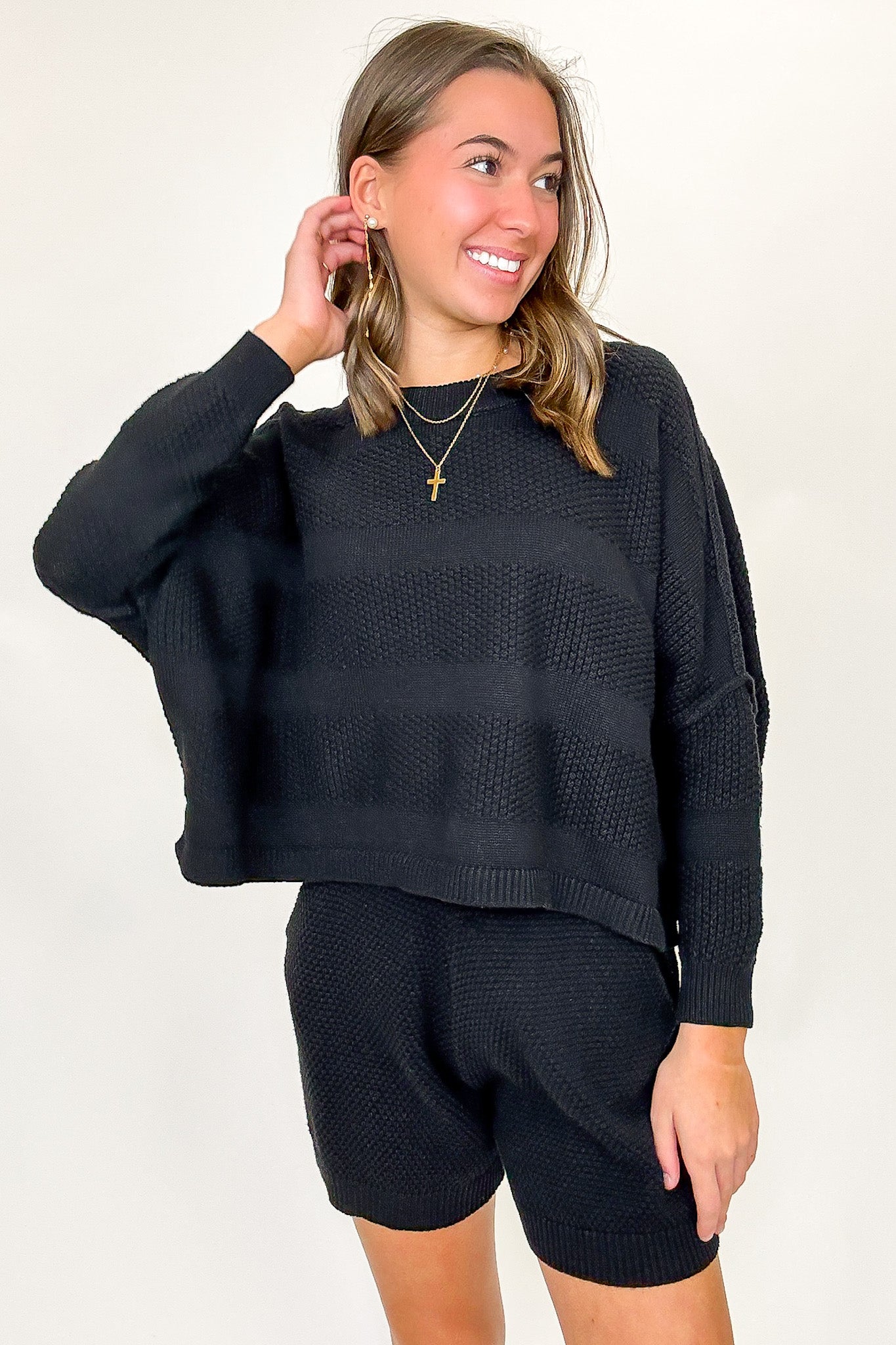 Knit Top and Shorts Set