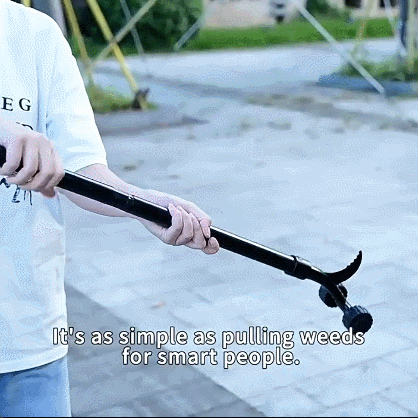 Vertical Manual Weeding Tool with Wheel Garden Gap Weeding Hook