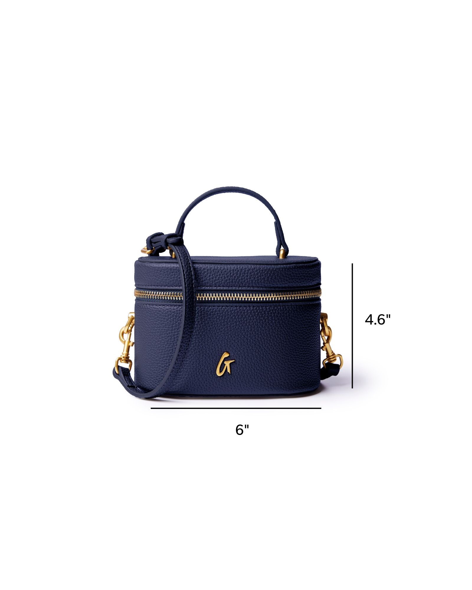 MINI PEBBLE VANITY BAG - NAVY