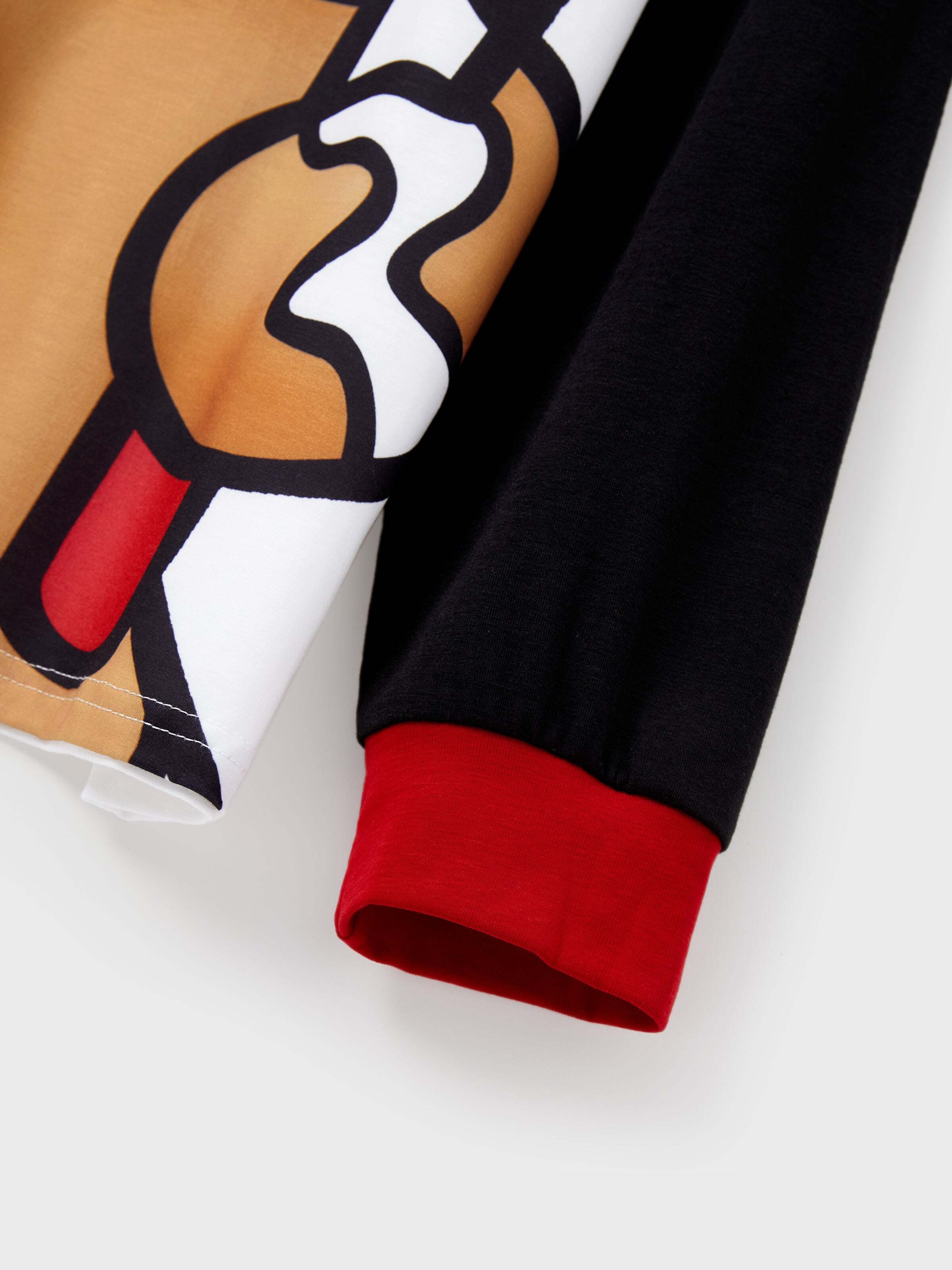 Christmas Family Matching Raglan Sleeves Gingerbread Man Pajamas Sets with Drawstring and Pockets with Christmas Socks red/black