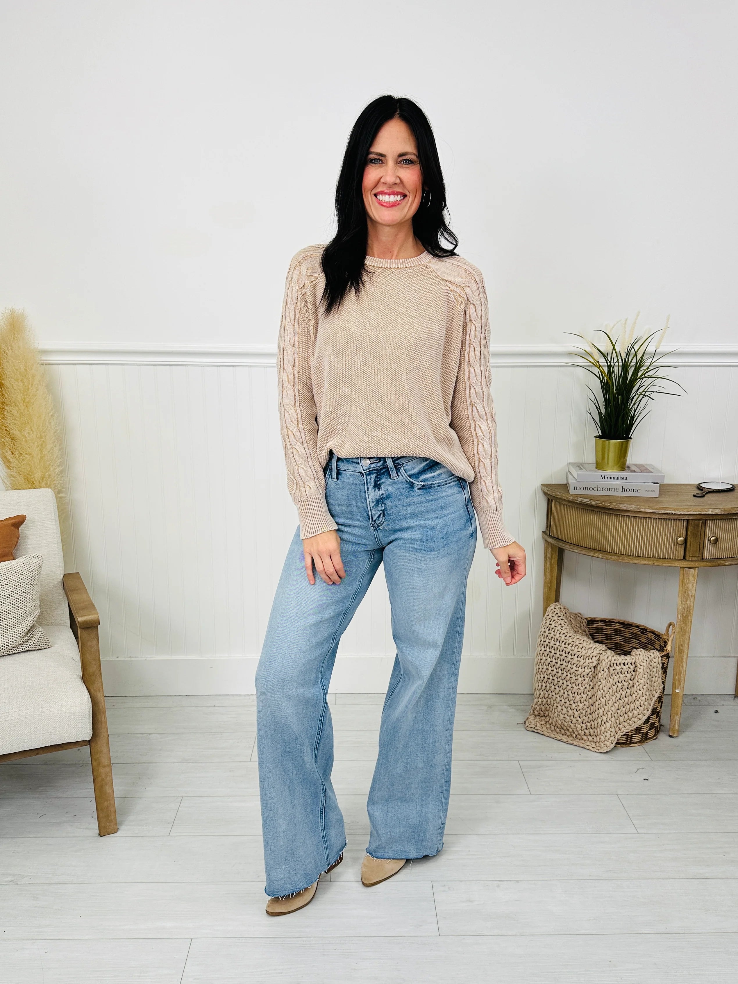 Power Moves Tummy Control Slim Wide Leg Jeans