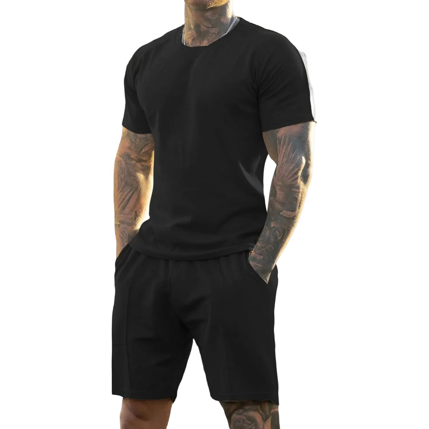 Mens Short Sets 2 Piece Outfits Fashion Summer Tracksuits Casual Set