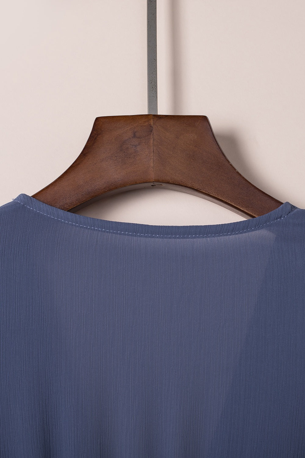 Bow-Tie V-Neck Ruffle Hem Mini Dress