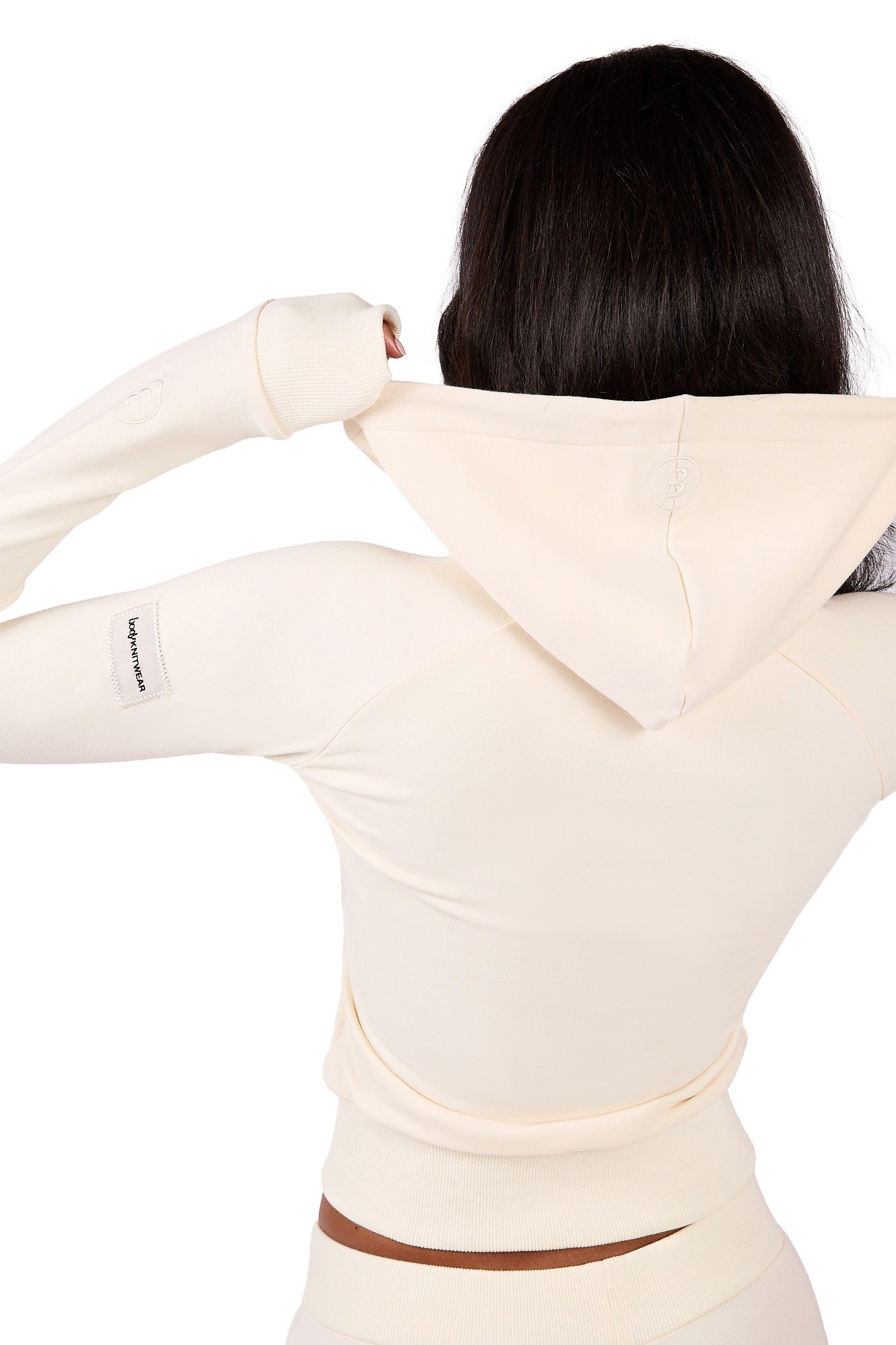 BODY KNITWEAR ZIP HOODIE (BUTTERCREAM)