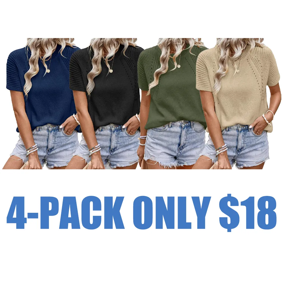 Women's Short-sleeved Knit Shirt