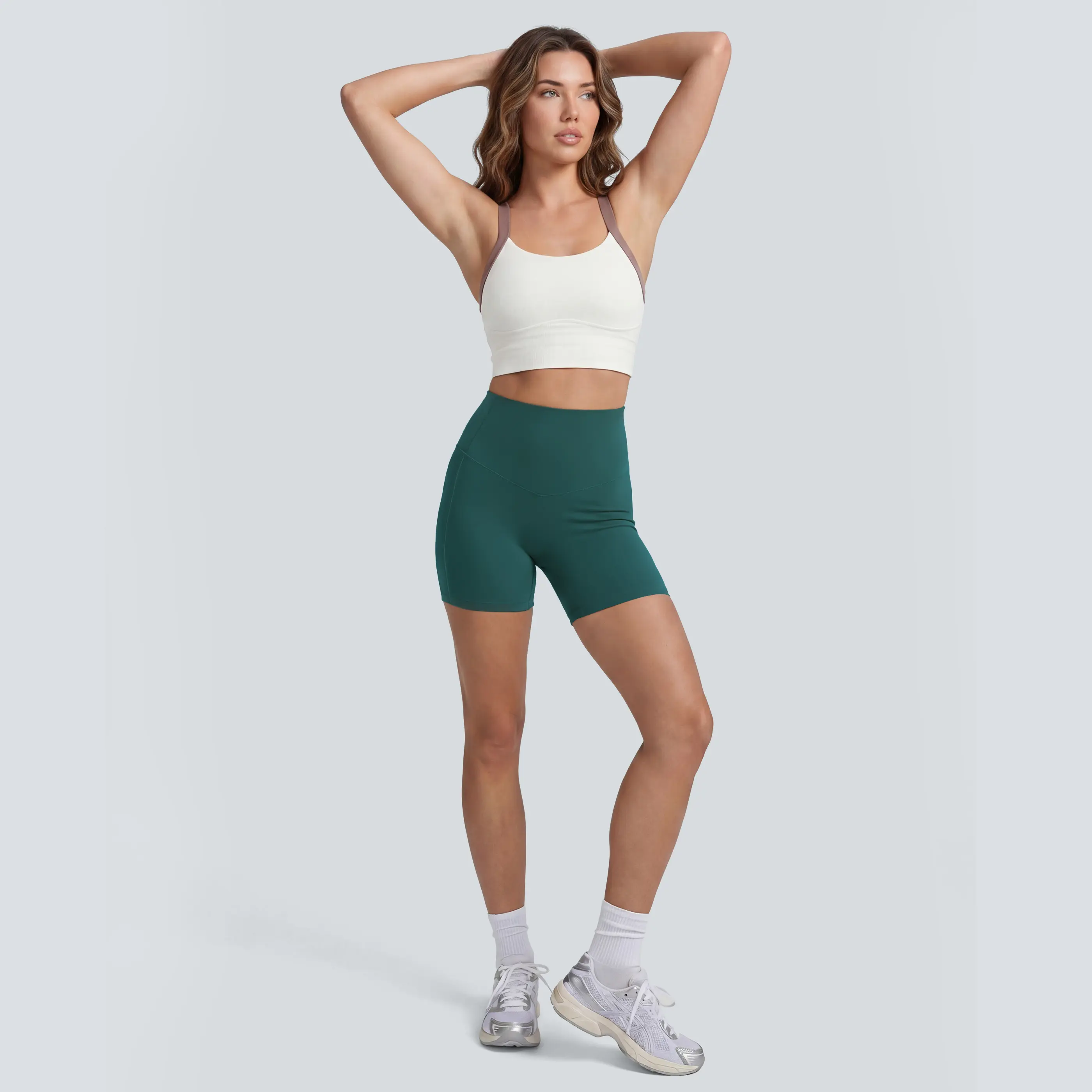 Women’s High-Waist Sculpting Biker Shorts With Pockets