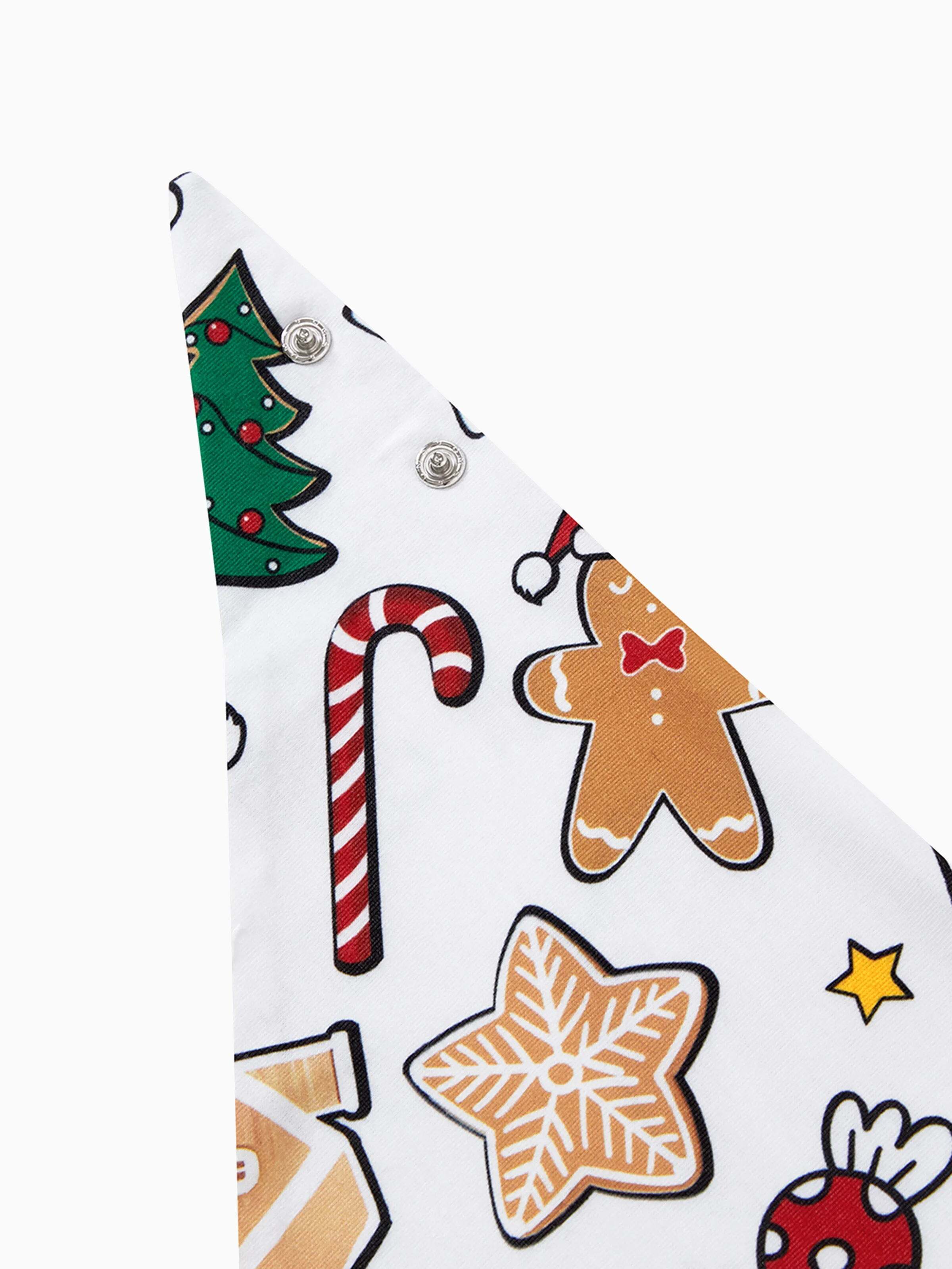 Gingerbread House Pajamas Matching Family Green Christmas PJs Sets with Christmas Socks Multi-color