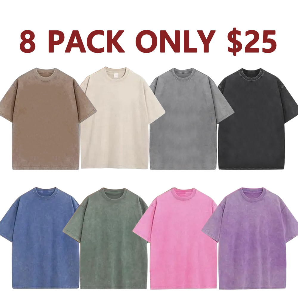 Oversized Vintage Heavyweight Tees – Unisex Gym Cotton Acid Wash