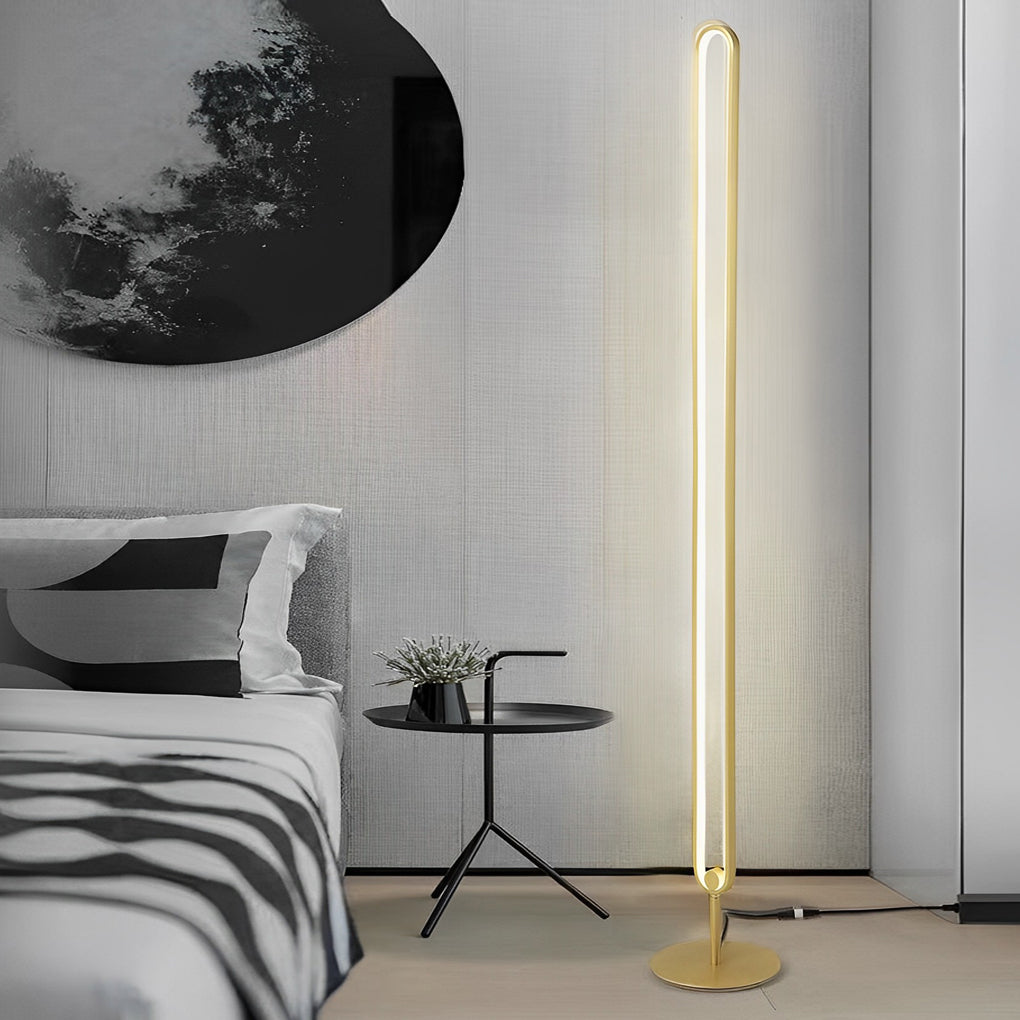 Minimalist Round Rectangular LED Nordic Floor Lamp Standing Light