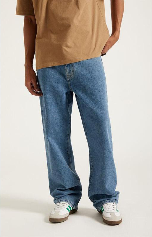 Men’s Loose Fit Cargo Denim Pants — Relaxed Streetwear Style