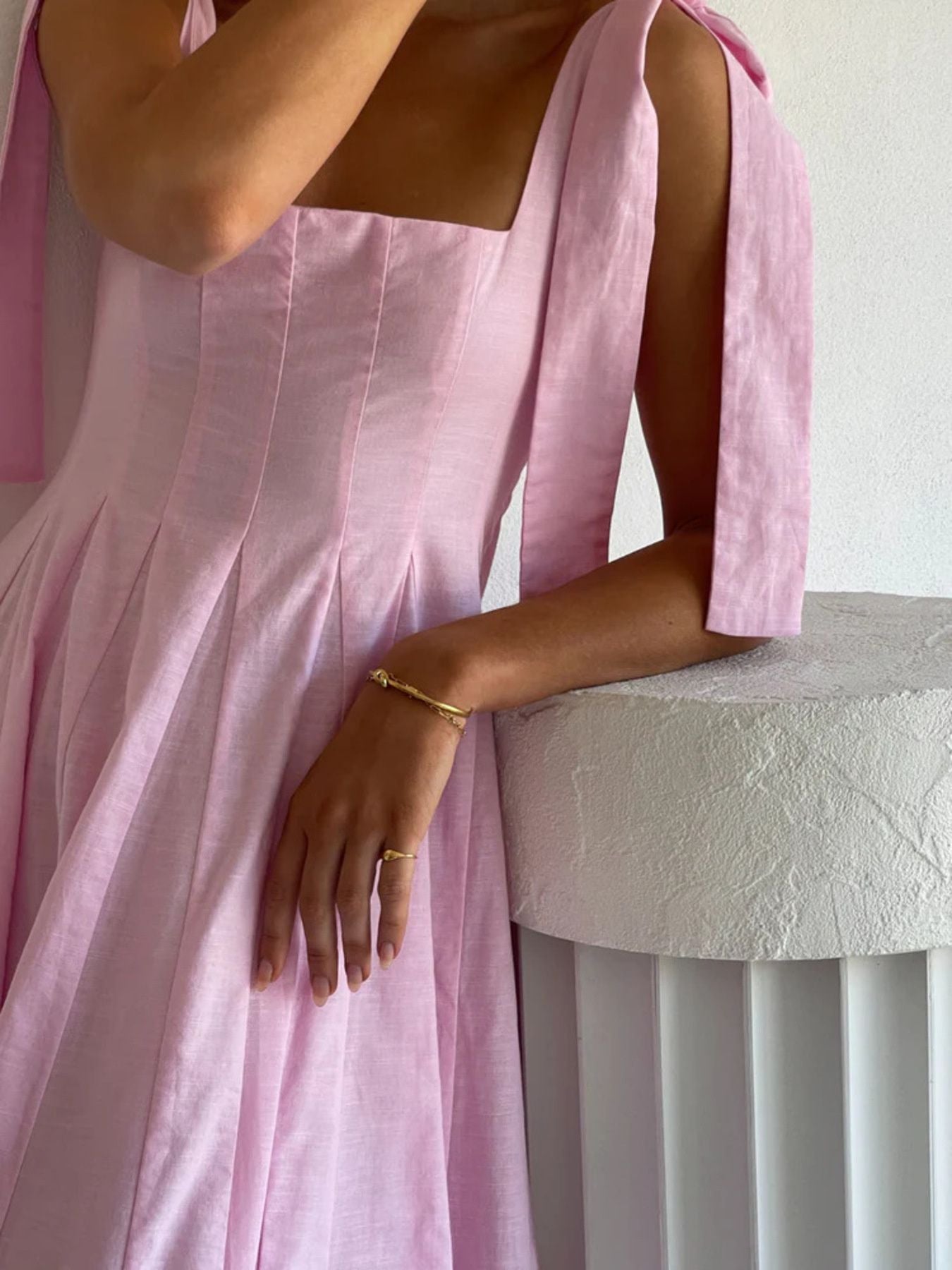 Gradient Tie Shoulder Maxi Dress