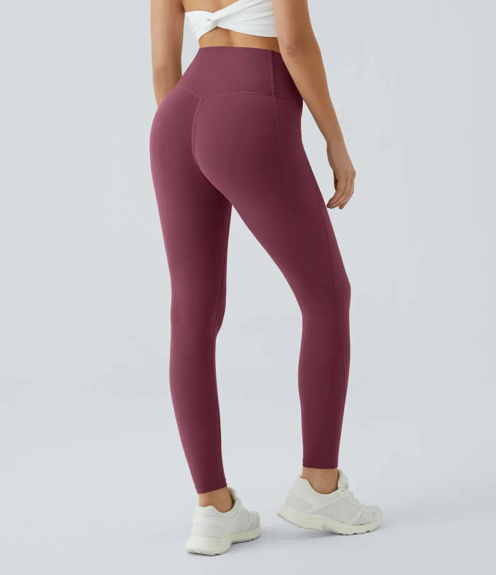 High Waisted Tummy Control Pocket Shaping Training Leggings