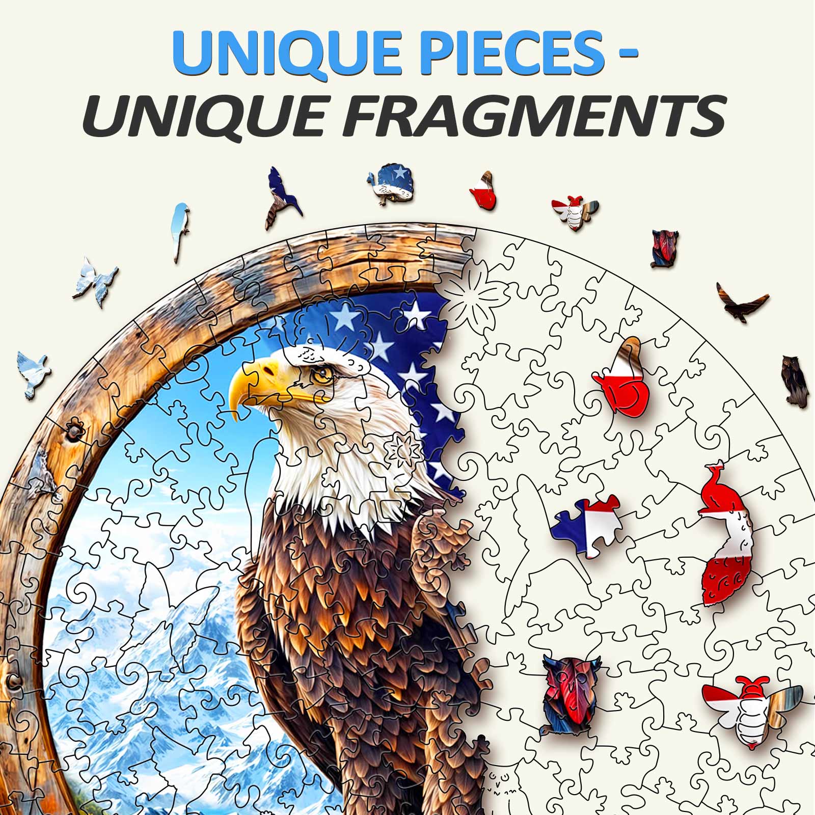 Bald Eagle Wooden Jigsaw Puzzle