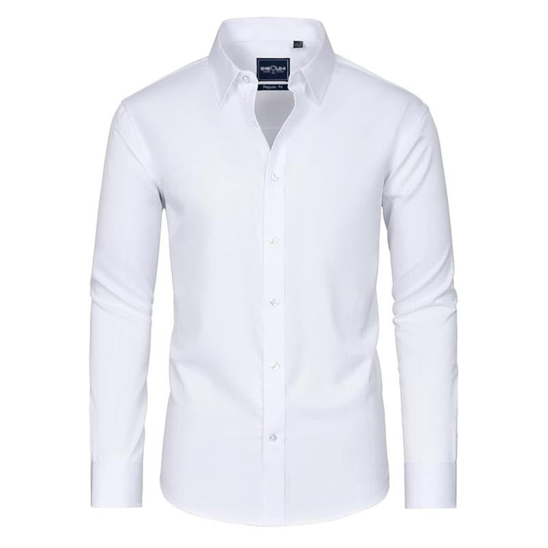 Men's Slim Fit Stain-Resistant Dress Shirts – Long Sleeve Button