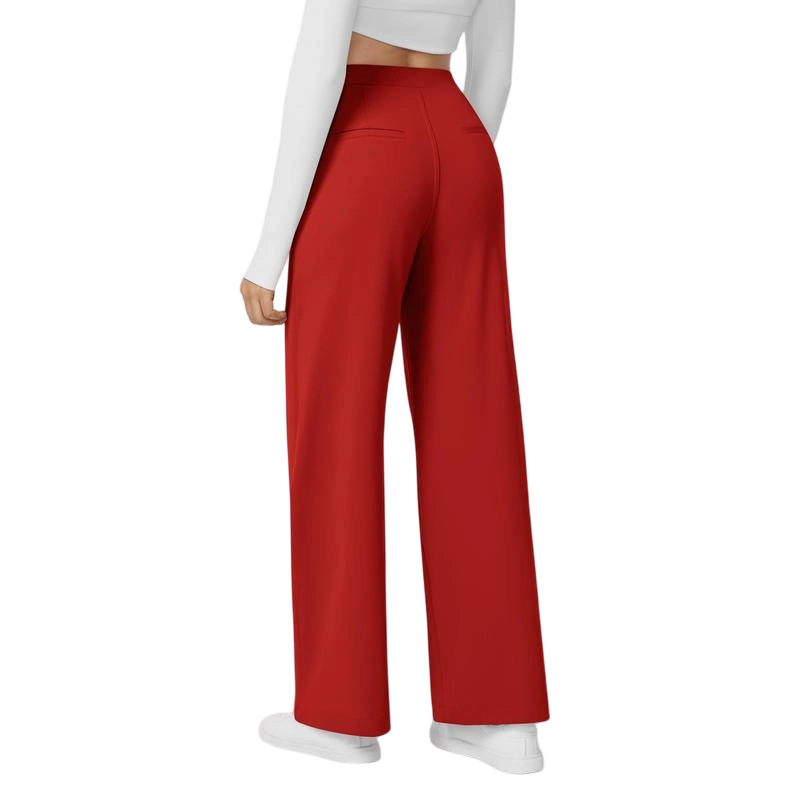 🔥Last Day Promotion!🔥Women High Waisted Pocket Straight Leg Work Pants