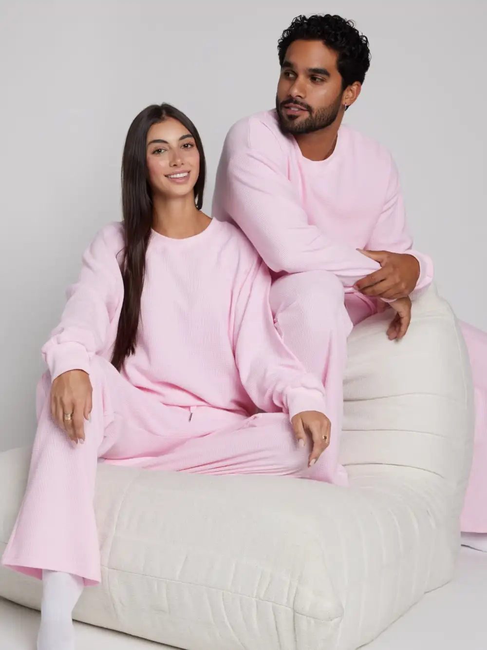 Waffle Lounge Long Sleeve Lounge Set