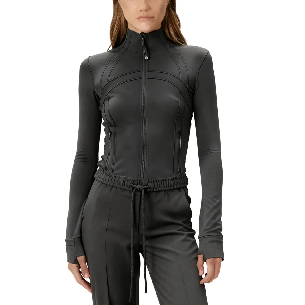 Women's Cropped Zip-Up 2-Piece Set