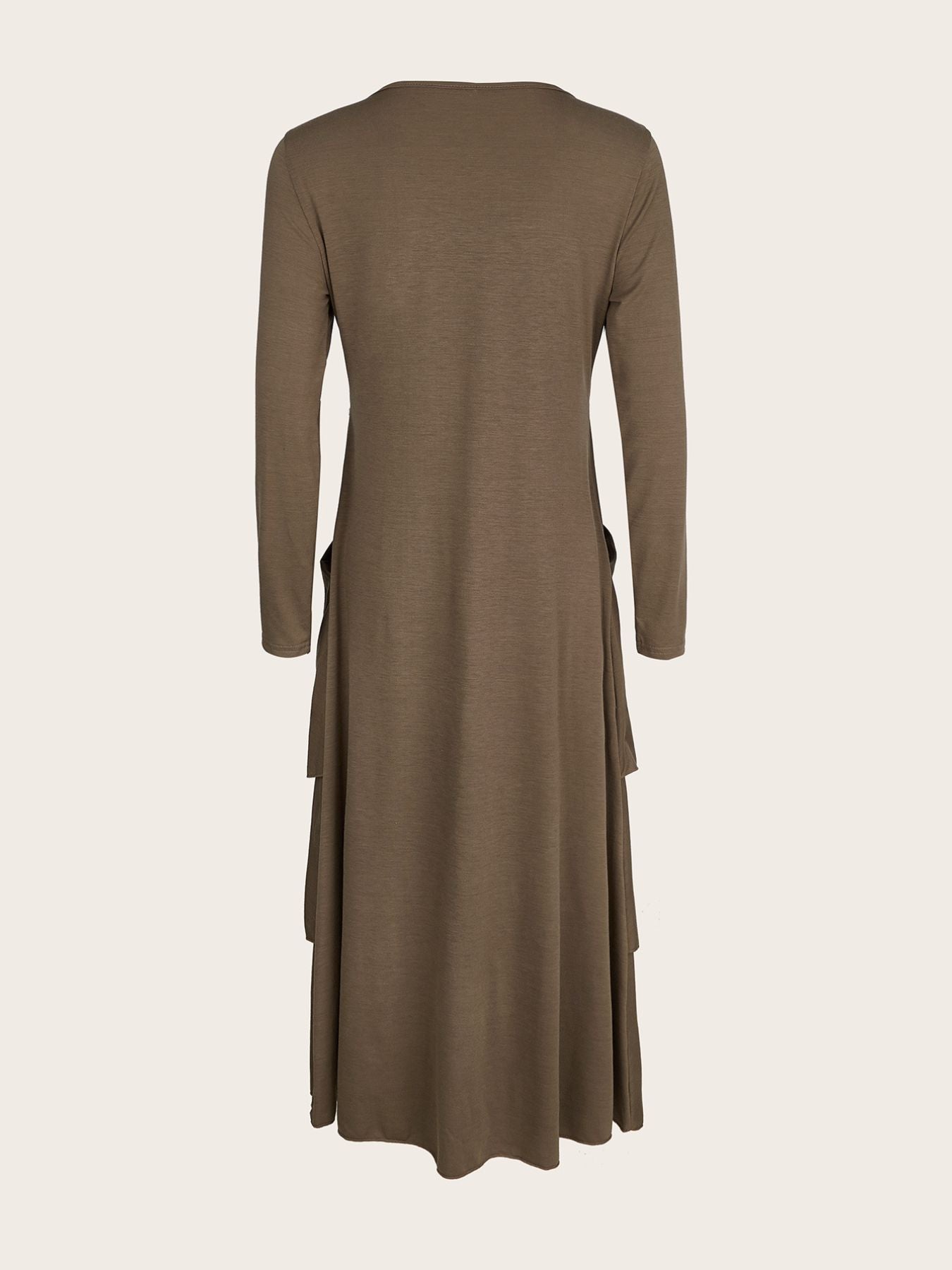 Full Size Heart-Decor Layered Midi Dress Plus Size