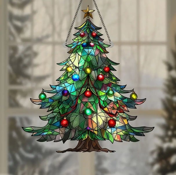 🎄🌈Christmas Tree Sun Catcher(2D Acrylic)