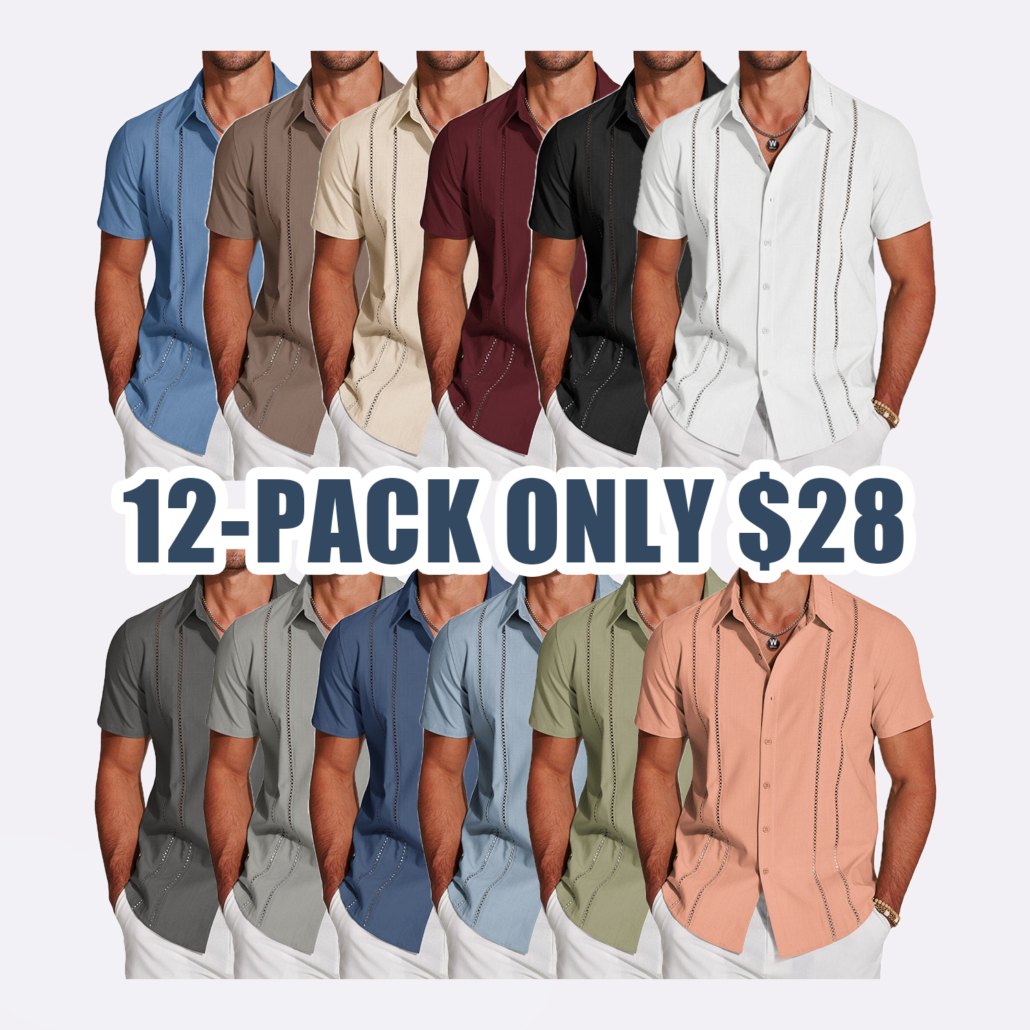 Men's Cuban Guayabera Shirt – Casual Summer Menswear Top