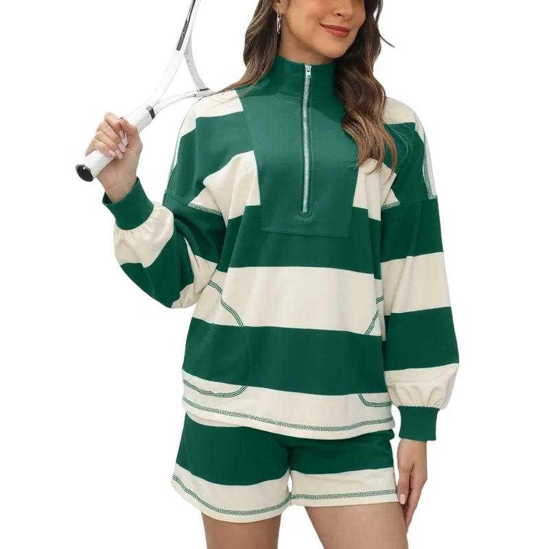 Hot Striped Oversized Sweatshirts