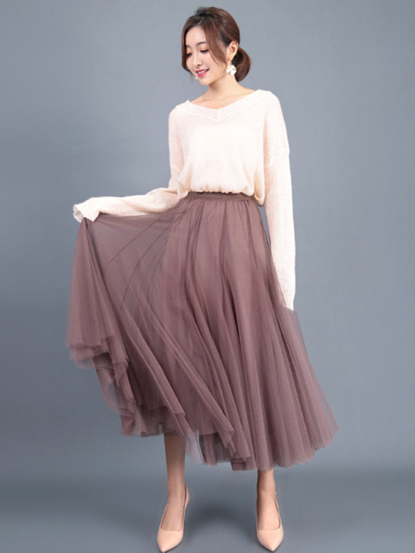 A-Line Skirt Midi Skirt