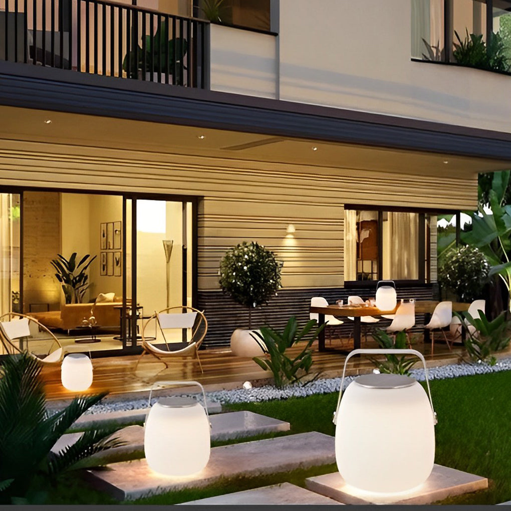 Portable Lantern Shaped Waterproof Chargable Solar Table Lamp with Remote