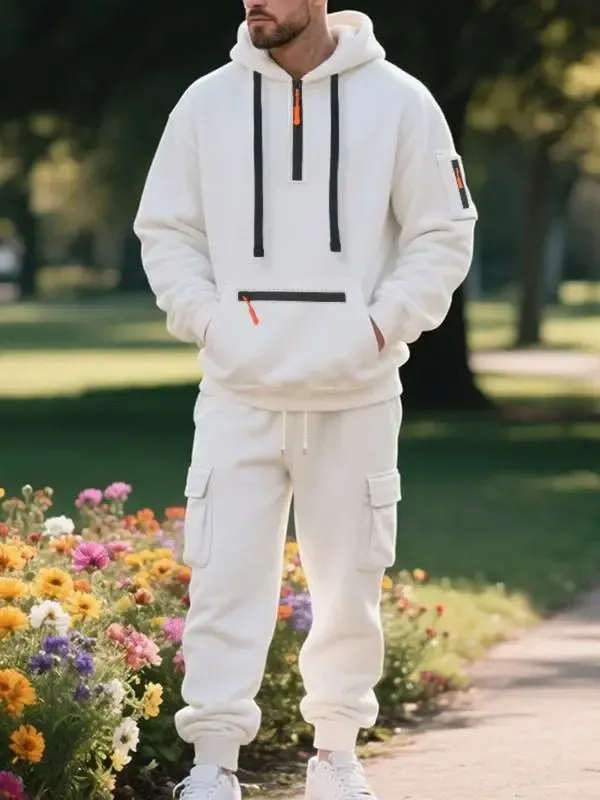 Men's Winter Wool-Lined Casual Suit