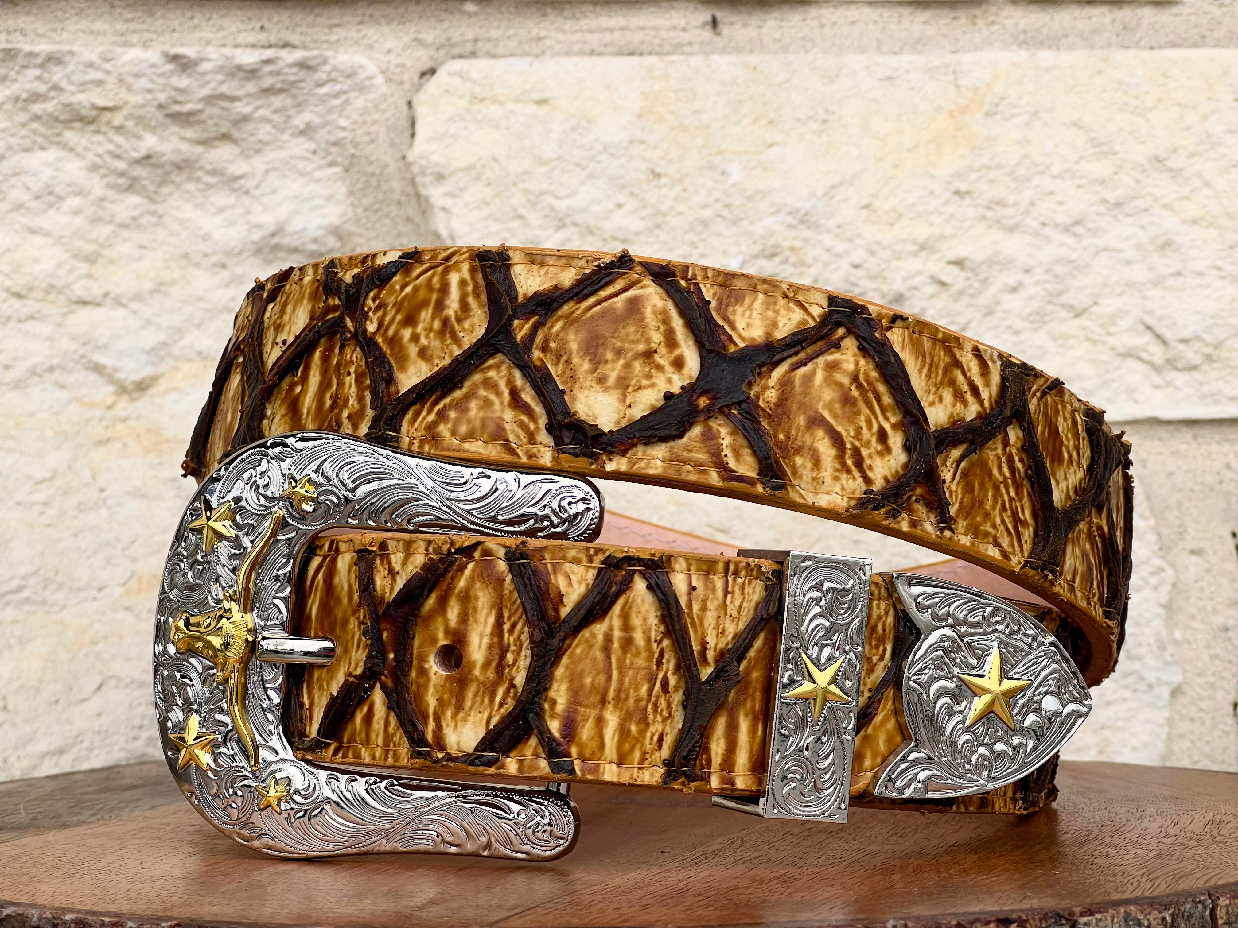 Butter Pirarucu Leather Belt