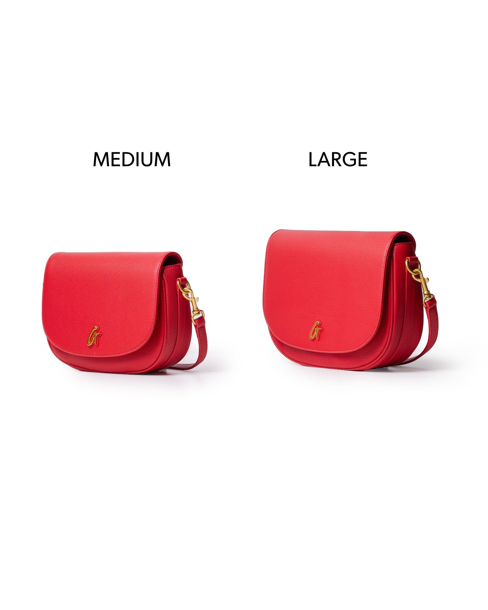 LARGE PEBBLE SHOULDER BAG - RED