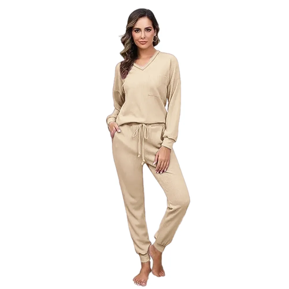 Womens Two Piece  Long Sleeve Pullover Tops